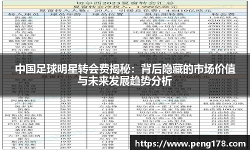 中国足球明星转会费揭秘：背后隐藏的市场价值与未来发展趋势分析